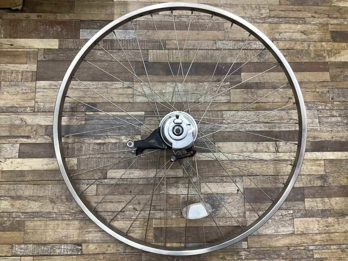 W115 Panasonic ViVi DX パナソニック ビビ・DX(BE-END635K)26インチ 電動アシスト自転車 前後ホイールセット 中古品_画像2