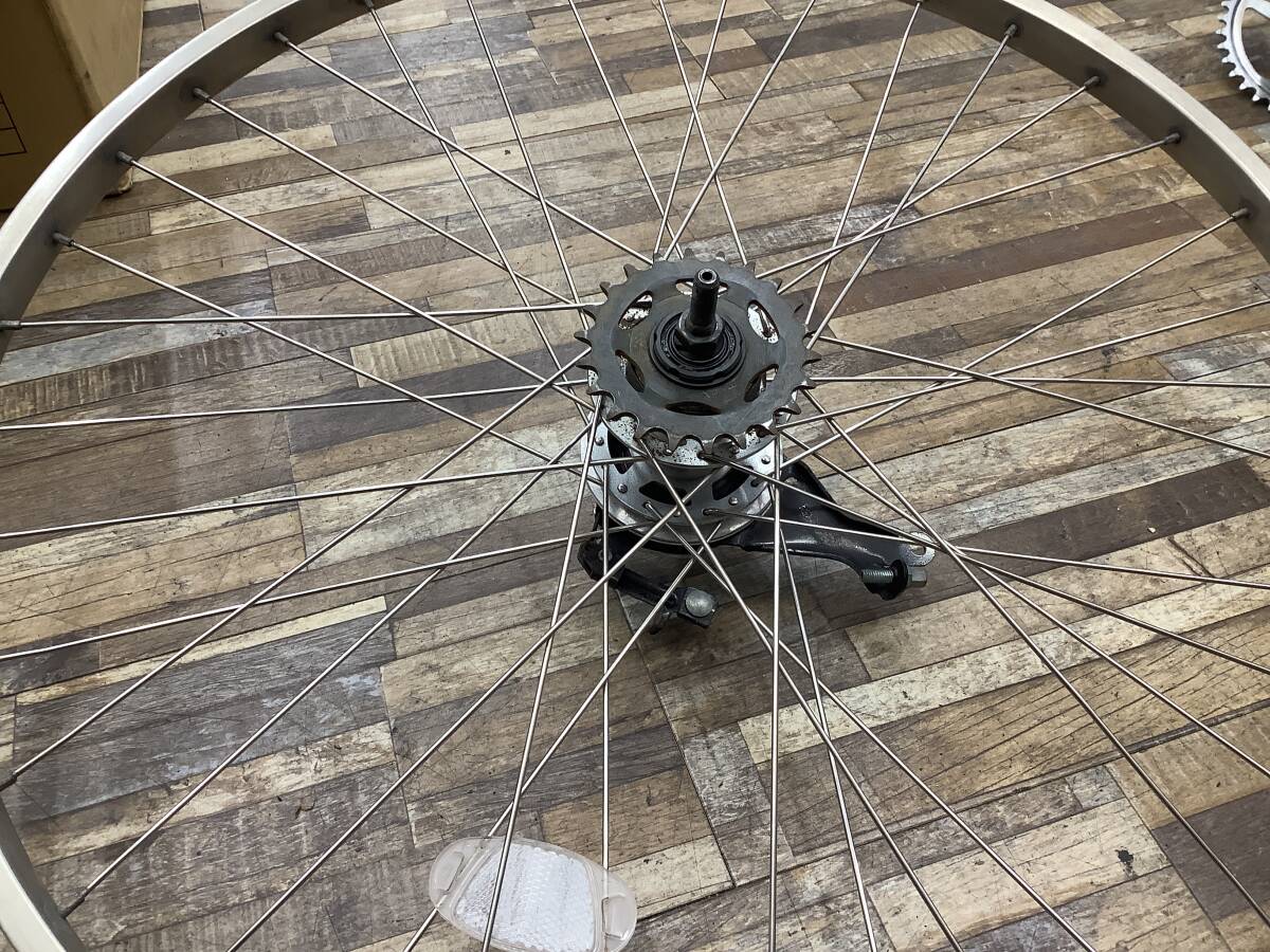 W115 Panasonic ViVi DX パナソニック ビビ・DX(BE-END635K)26インチ 電動アシスト自転車 前後ホイールセット 中古品_画像5