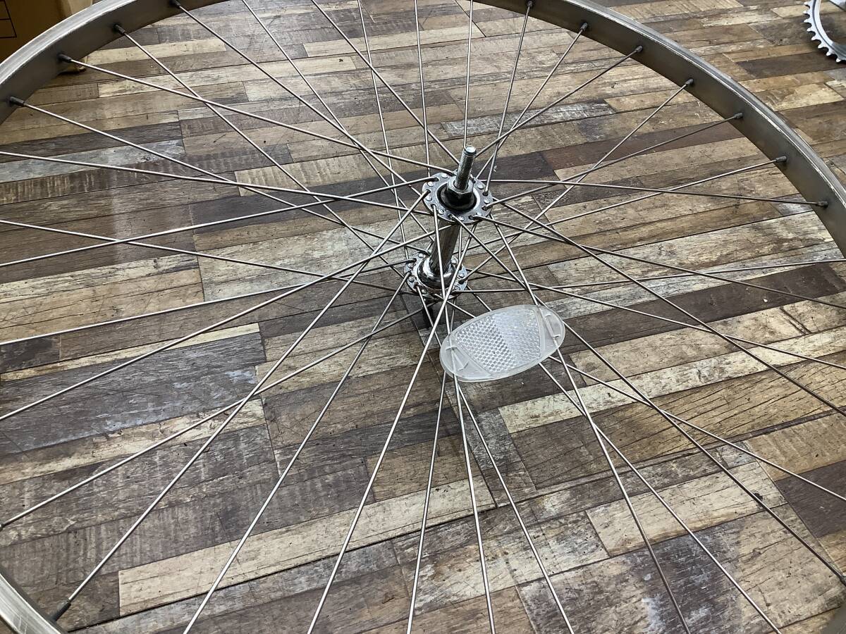 W115 Panasonic ViVi DX パナソニック ビビ・DX(BE-END635K)26インチ 電動アシスト自転車 前後ホイールセット 中古品_画像7