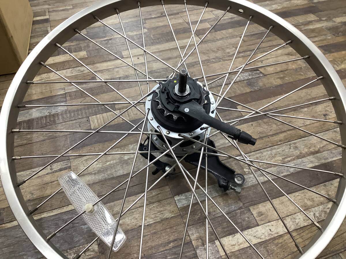 W117 Panasonic Gyutto mini パナソニック ギュットミニ(BE-ENMM033P)20インチ 電動アシスト自転車 前後ホイールセット 中古品_画像5