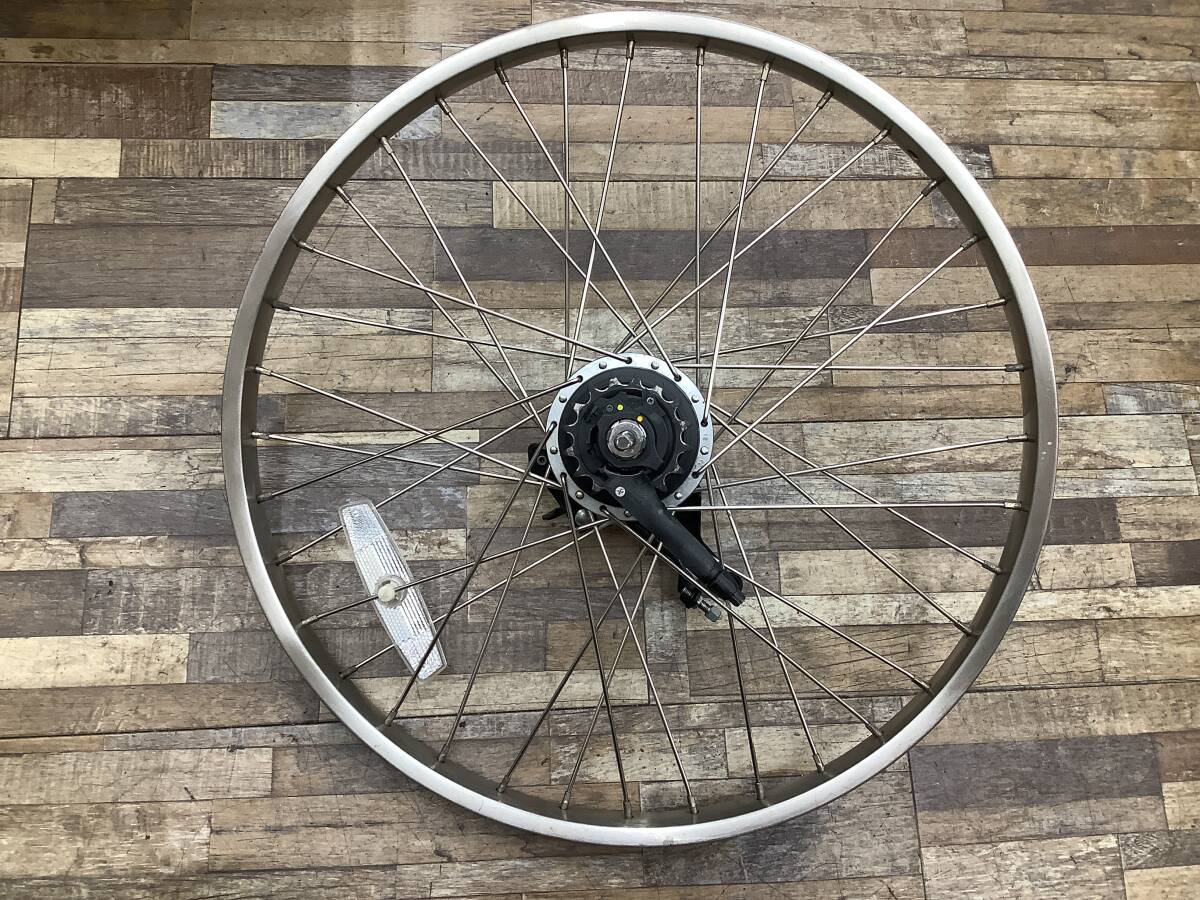 W117 Panasonic Gyutto mini パナソニック ギュットミニ(BE-ENMM033P)20インチ 電動アシスト自転車 前後ホイールセット 中古品_画像4