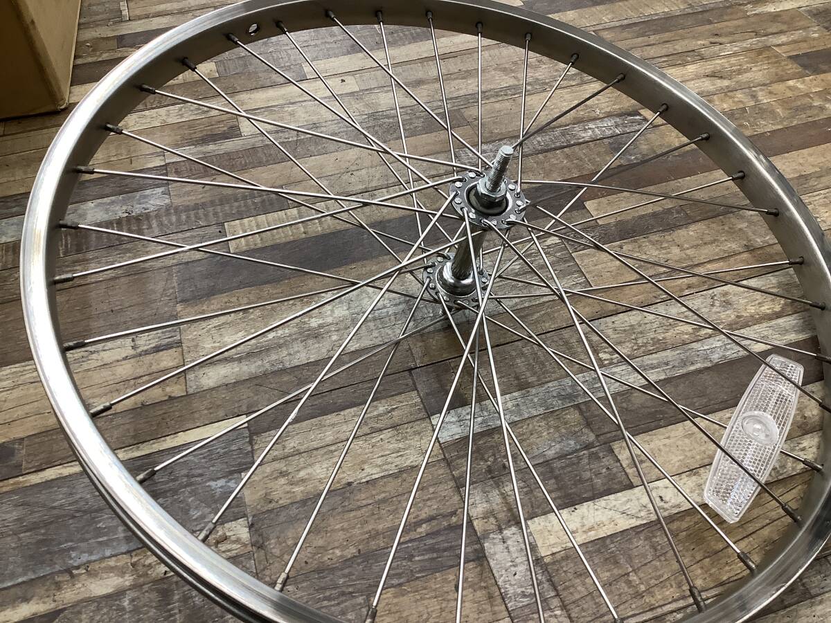 W117 Panasonic Gyutto mini パナソニック ギュットミニ(BE-ENMM033P)20インチ 電動アシスト自転車 前後ホイールセット 中古品_画像9