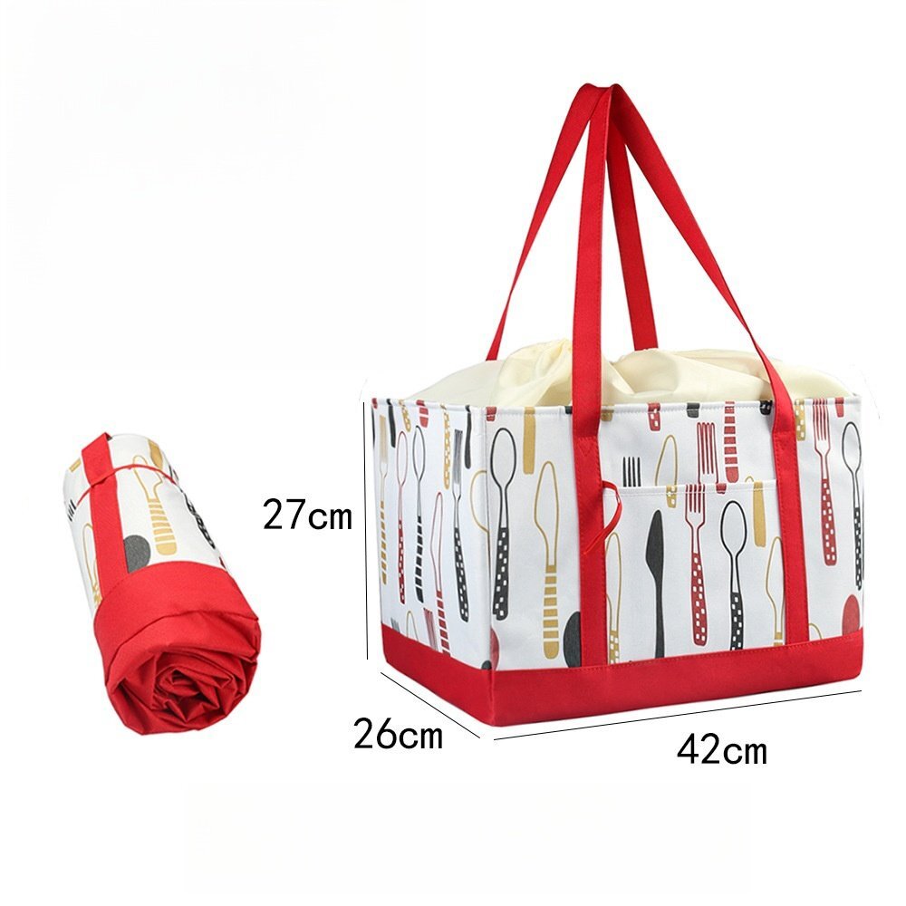  большая вместимость reji корзина сумка теплоизоляция термос 30L эко-сумка складной мешочек мой сумка aluminium кемпинг пикник красный 066