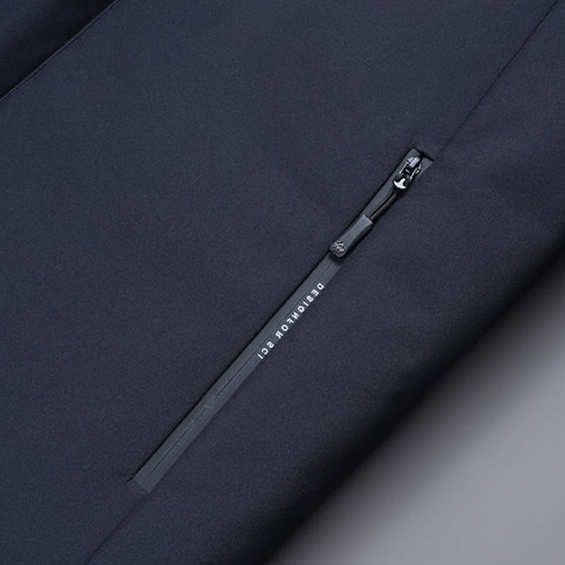 高級◆イタリア製 メンズ 中綿コート ビジネス 防風 保温 フード脱着式 裏起毛 秋冬用 アウター 2XL/52 fz135_画像8