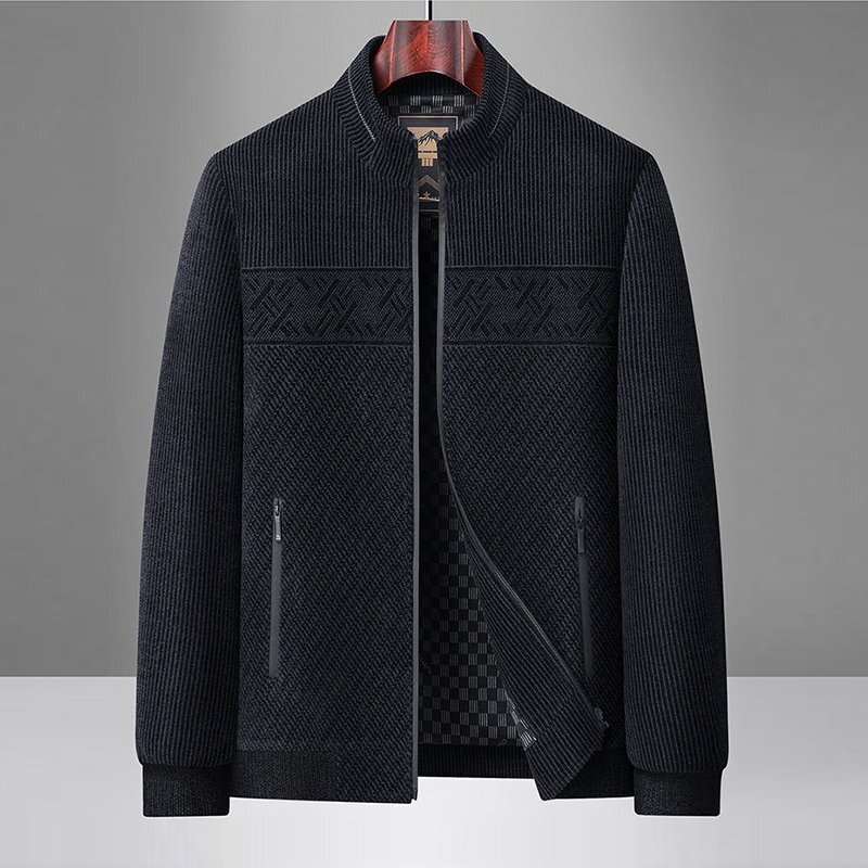 高級◆イタリア製 メンズ ジャケット 立ち襟 通気性 軽量 ビジネス カジュアル 春秋冬 アウター XL/50 fz136_画像1