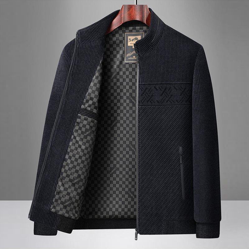 高級◆イタリア製 メンズ ジャケット 立ち襟 通気性 軽量 ビジネス カジュアル 春秋冬 アウター XL/50 fz136_画像2