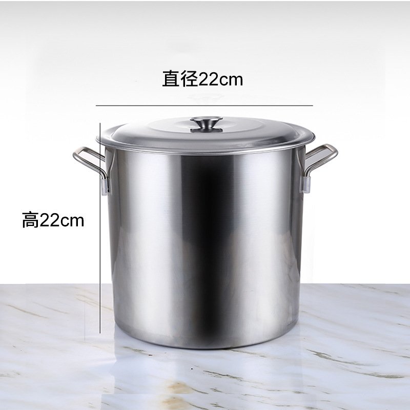  большая кастрюля для бульона большая кастрюля для бульона нержавеющая сталь кухонная утварь для бизнеса нержавеющая сталь кастрюля большая вместимость 10L.... для большой кастрюля 22*22cm hw604-a