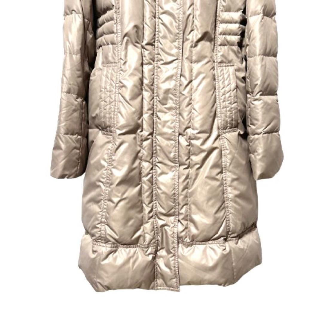 極美品【ヒロタ】ロングダウンコート フード付き フルジップ (L)_画像3