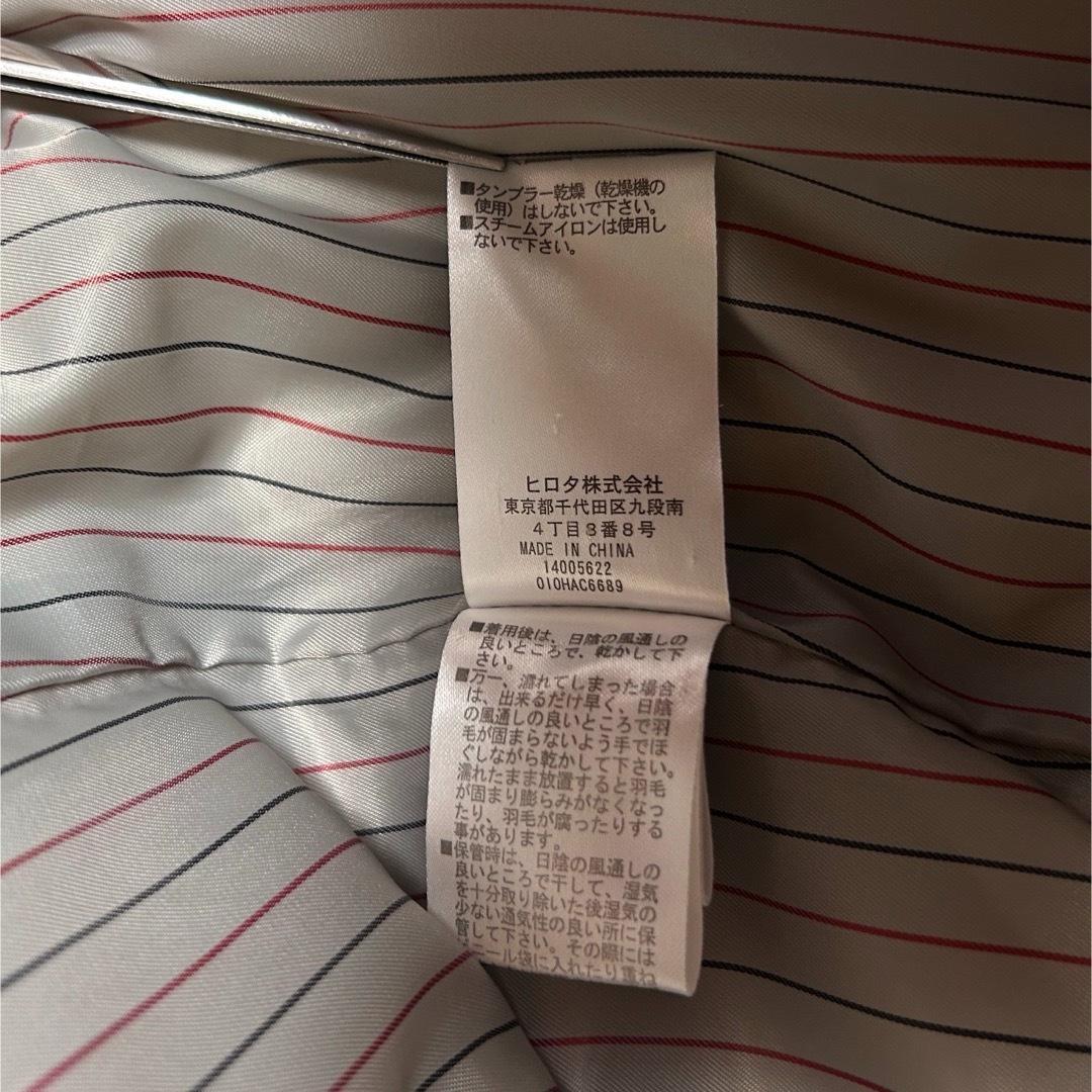 極美品【ヒロタ】ロングダウンコート フード付き フルジップ (L)_画像9