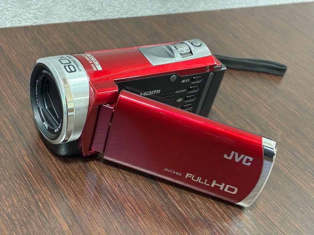 ★☆#909 JVC ケンウッド デジタルビデオカメラ Everio エブリオ GZ-E780-R動作確認済 +ロジテックデジタルビデオカメラ専用BDライター☆★_画像1