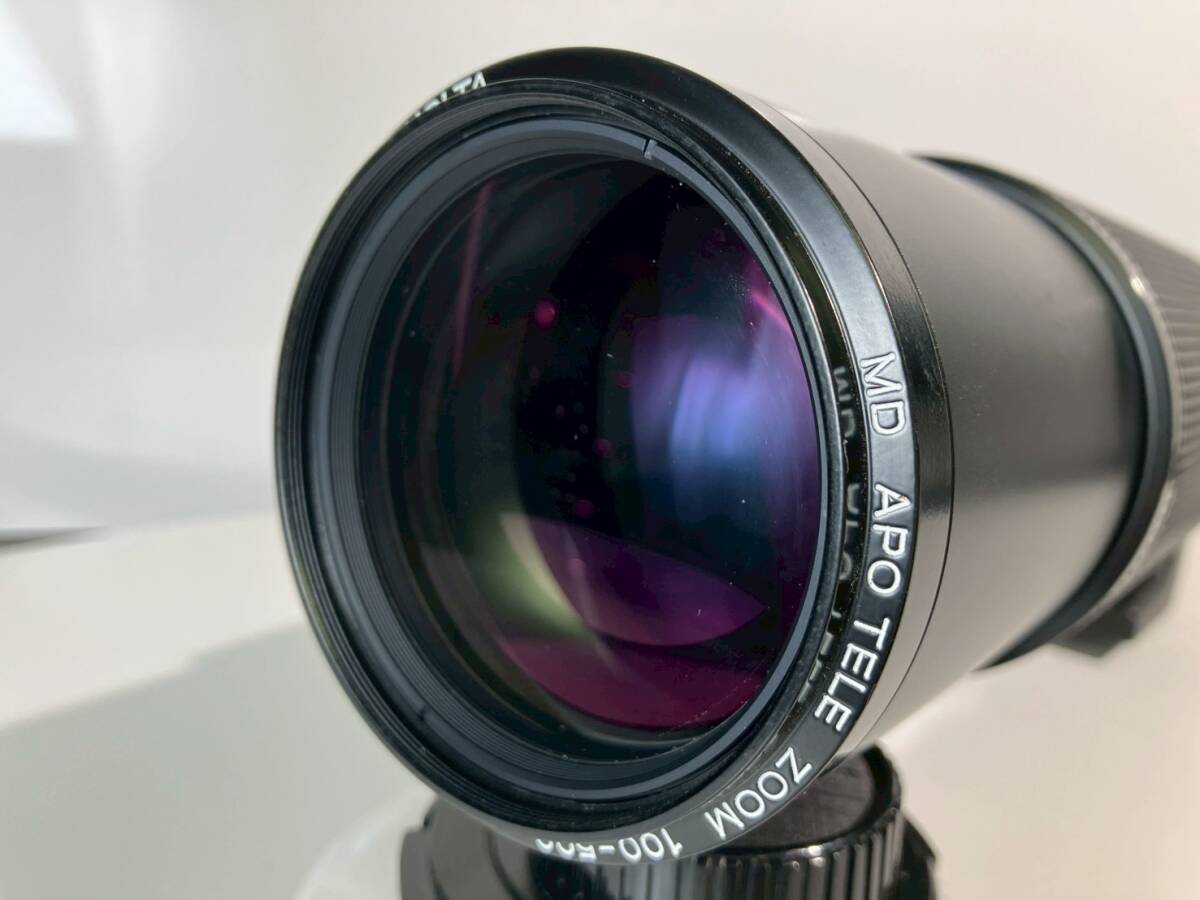 【あ253】MINOLTA MD 2X TELE CONVERTER 300-S / MINOLTA MD APO TELE ZOOM 100-500mm F8 カメラ レンズ ジャンク 現状品_画像5