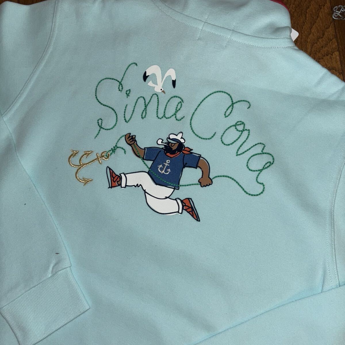 《新品》シナコバ　SINA COVA、ジップ　トレーナー、L、ミントグリーン_画像5