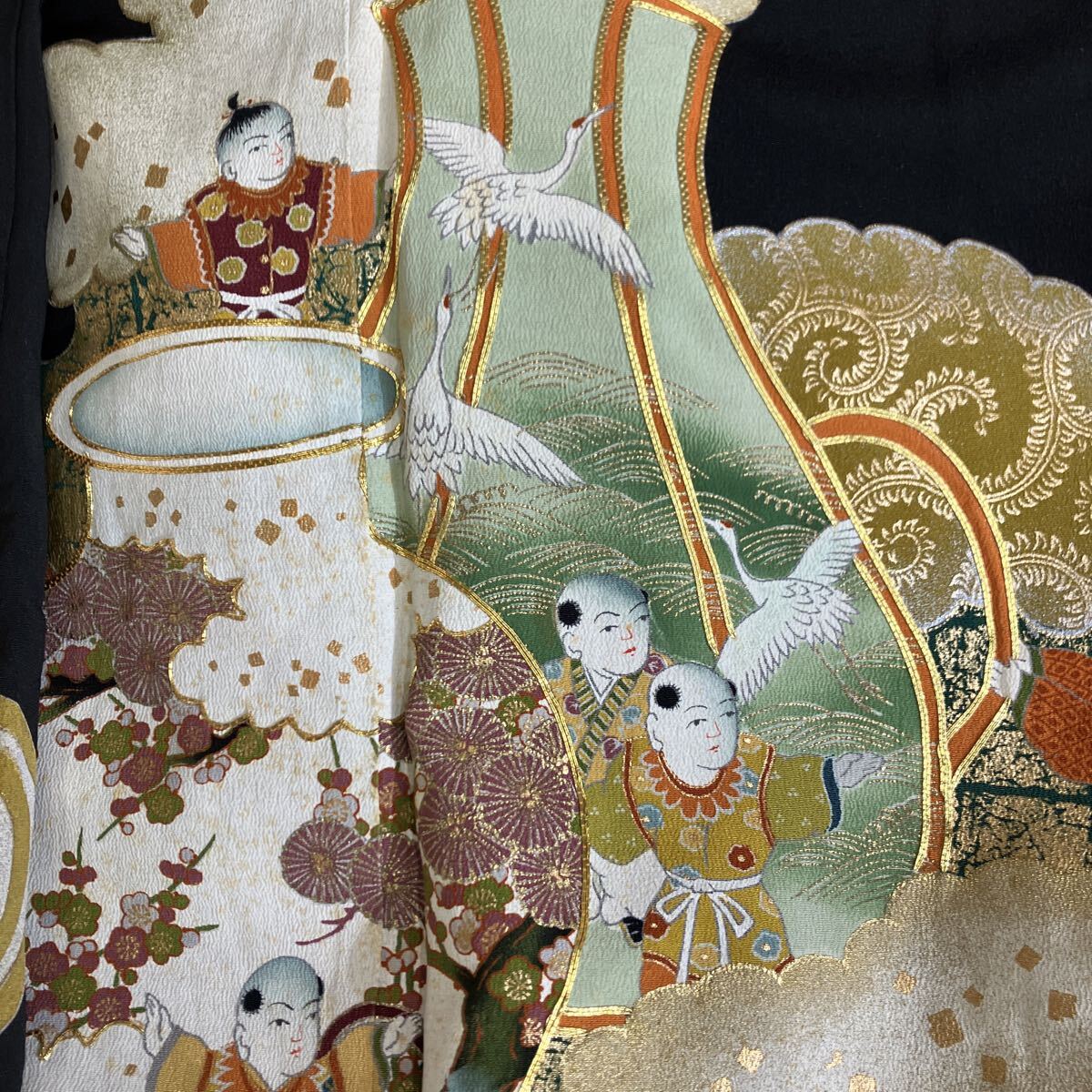 一右衛門No2537 黒留袖 8枚まとめ売り 金彩友禅 金駒刺繍 京友禅 正絹着物 刺繍 豪華留袖 留袖 大量まとめ売り大処分_画像7