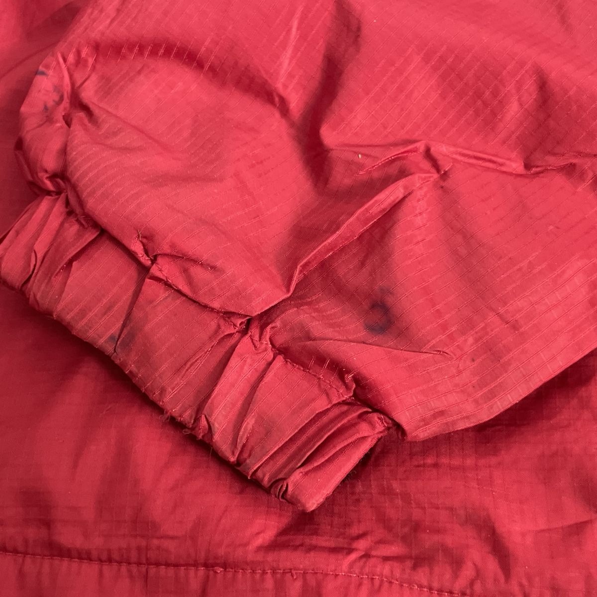 90`s~●POLO SPORT●RALPH LAUREN●Lサイズ●ヴィンテージ リップストップ ロゴ 刺繍 フリース 裏地 ナイロンパーカ●ラルフローレン_画像9