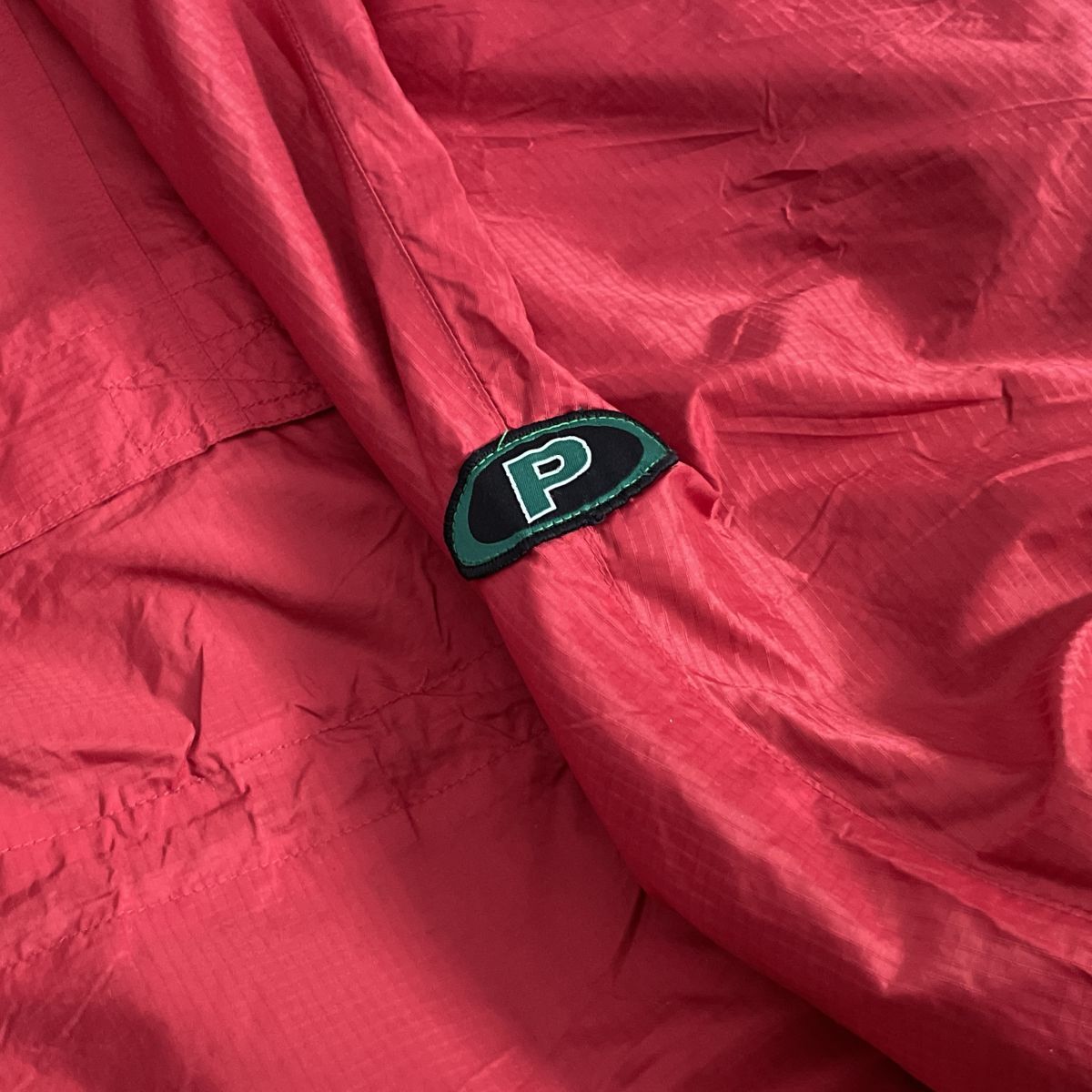 90`s~●POLO SPORT●RALPH LAUREN●Lサイズ●ヴィンテージ リップストップ ロゴ 刺繍 フリース 裏地 ナイロンパーカ●ラルフローレン_画像10