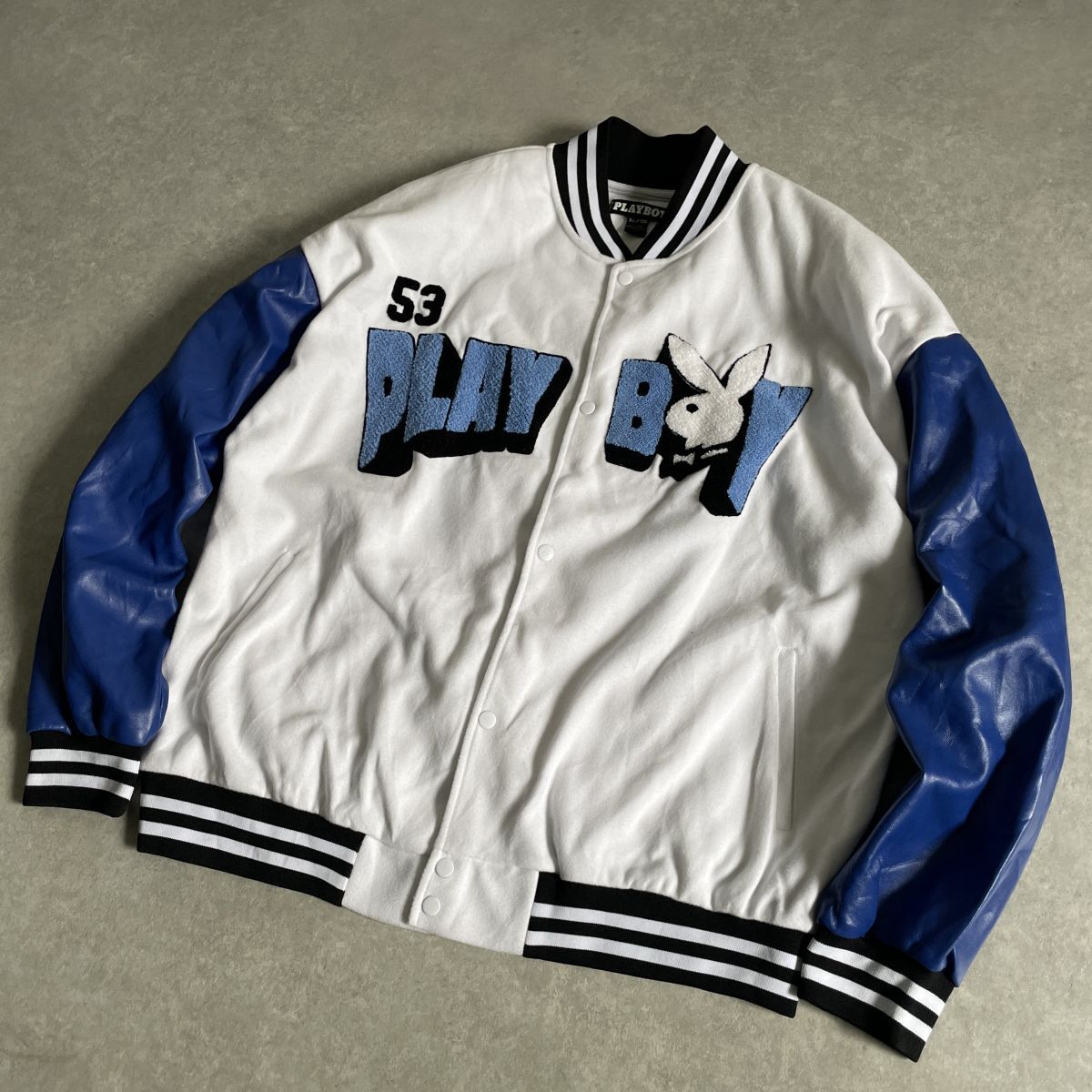 PLAYBOY*XL размер * куртка с логотипом блузон Logo пирог ru ткань кожа рукав длинный рукав длинный рукав * Play Boy 