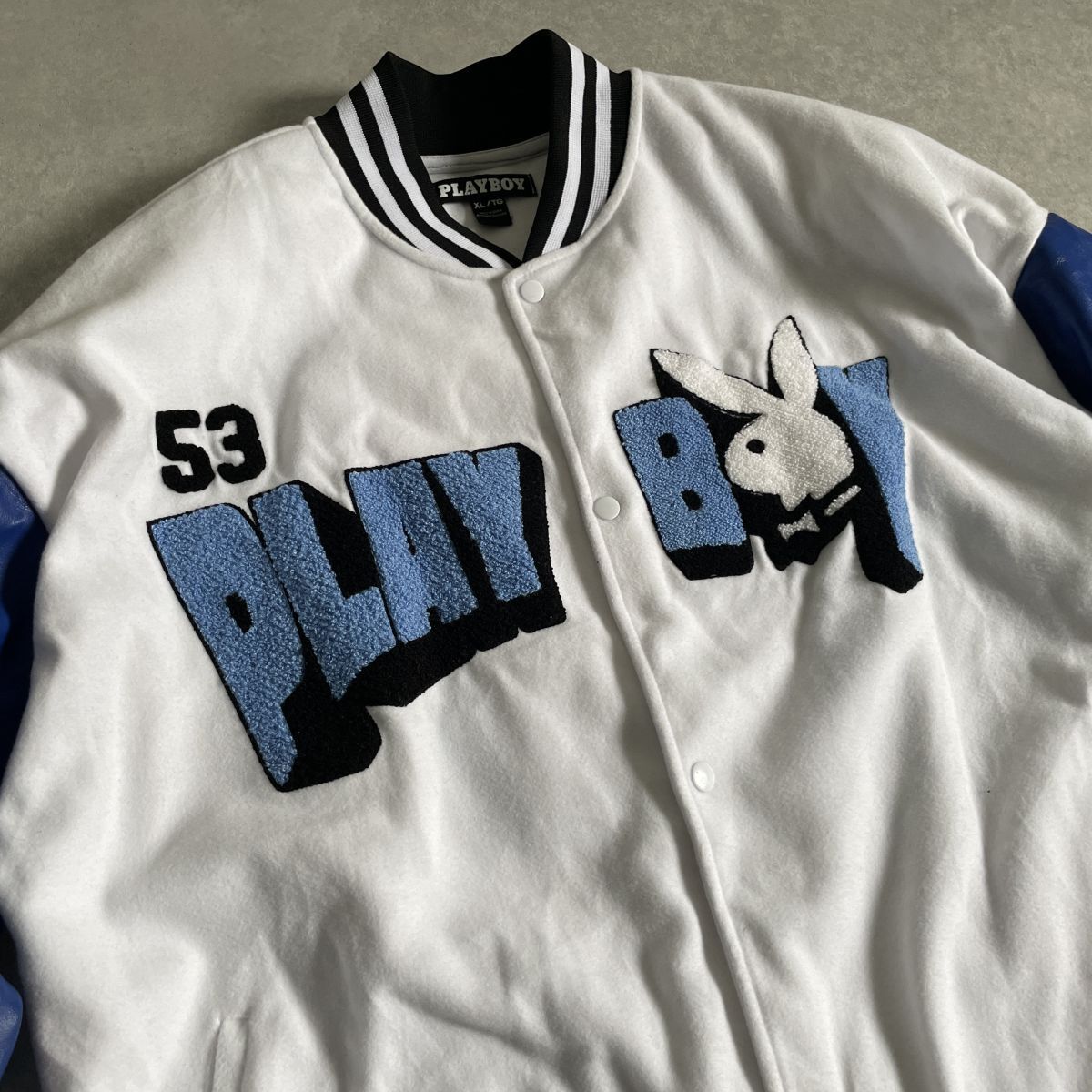 PLAYBOY*XL размер * куртка с логотипом блузон Logo пирог ru ткань кожа рукав длинный рукав длинный рукав * Play Boy 