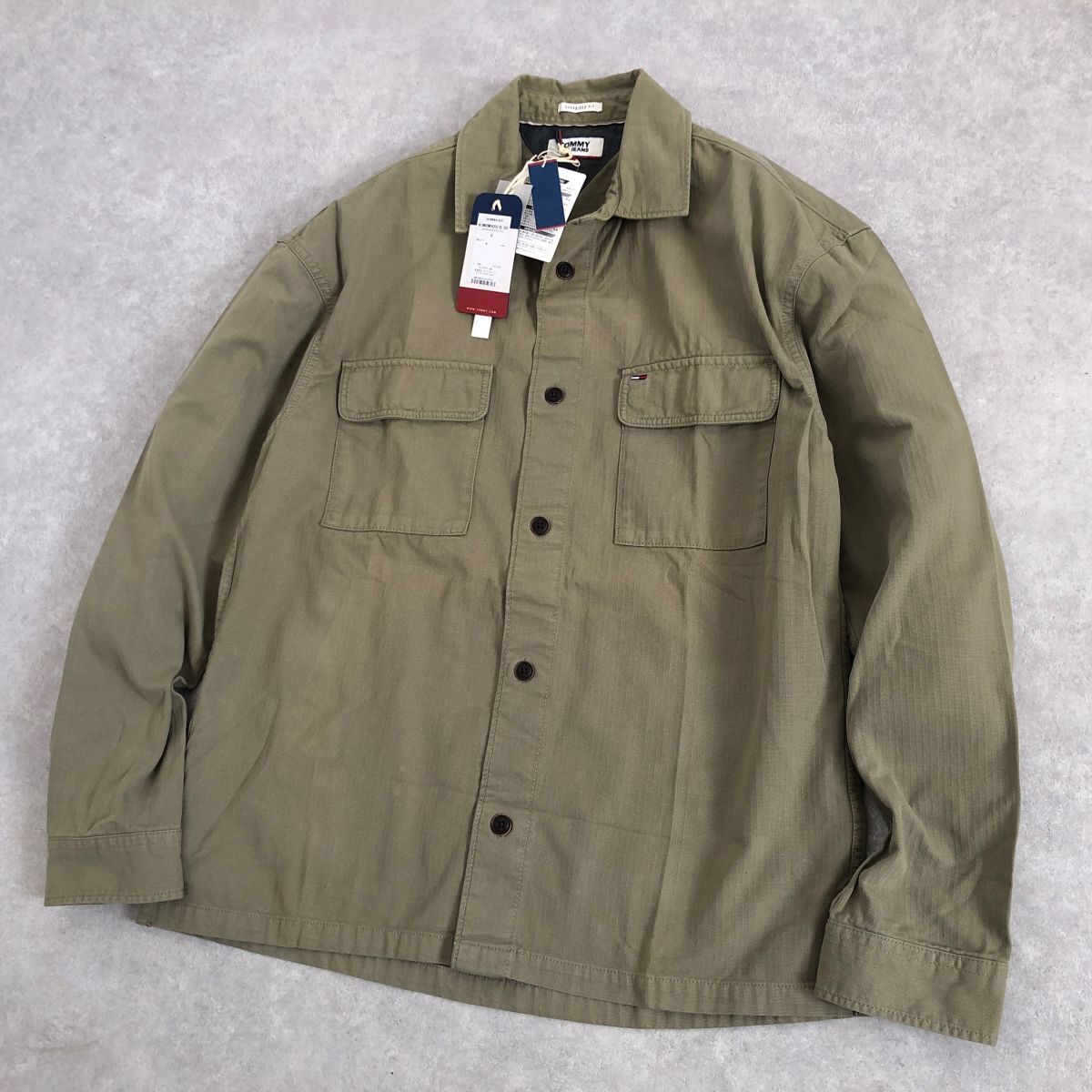 新品●TOMMY JEANS●ミリタリー デザイン シャツ●トミーヒルフィガー_画像10