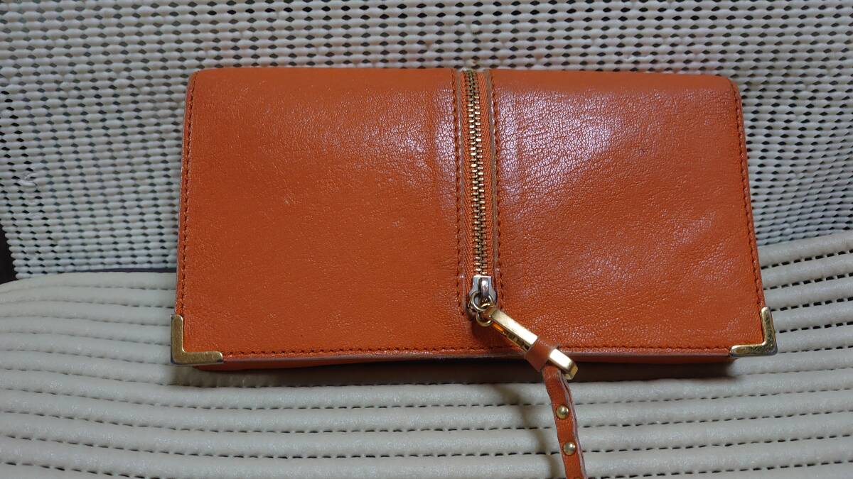ブランドバッグ・財布等大処分：Chloe・クロエ本革長財布・外装美品、コインポケット難あり品_画像1
