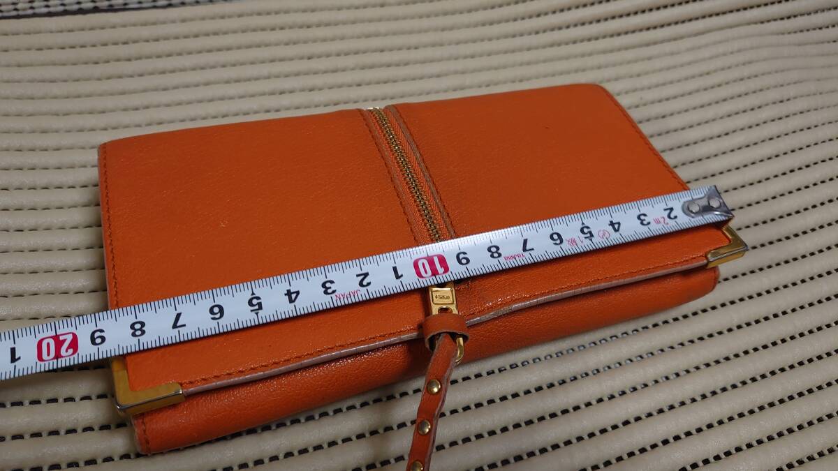 ブランドバッグ・財布等大処分：Chloe・クロエ本革長財布・外装美品、コインポケット難あり品_画像9