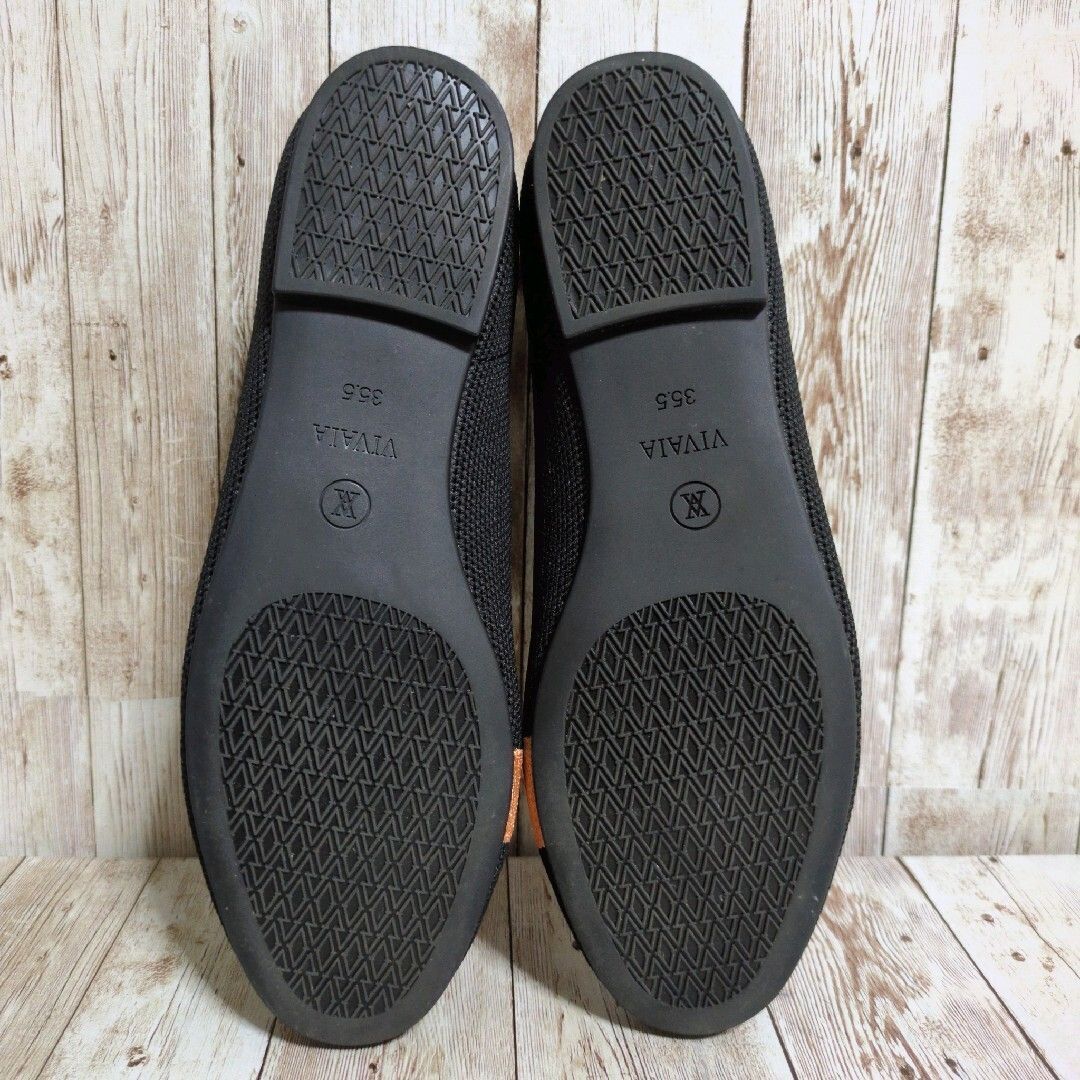 極美品【VIVAIA】Audrey☆ラウンドトゥ☆アニマル刺繍☆ローファー☆猫☆キャット☆フラット☆バレエシューズ☆パンプス☆黒☆EU35.5_画像7