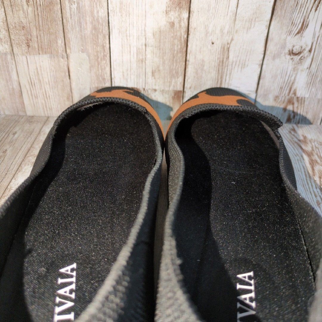 極美品【VIVAIA】Audrey☆ラウンドトゥ☆アニマル刺繍☆ローファー☆猫☆キャット☆フラット☆バレエシューズ☆パンプス☆黒☆EU35.5_画像8