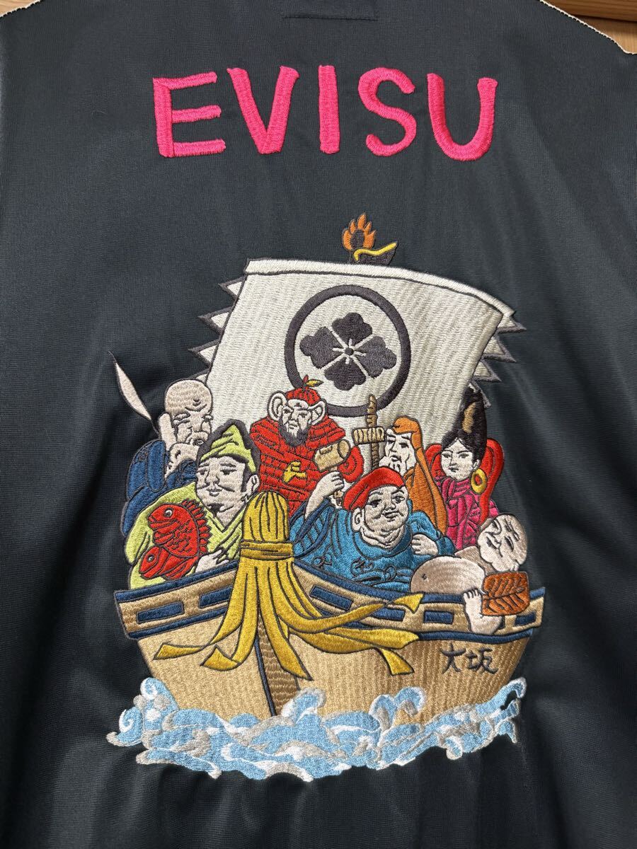 EVISU エヴィス 七福神刺繍ジャージ 黒 サイズ・42 YAMANE ヤマネ_画像3