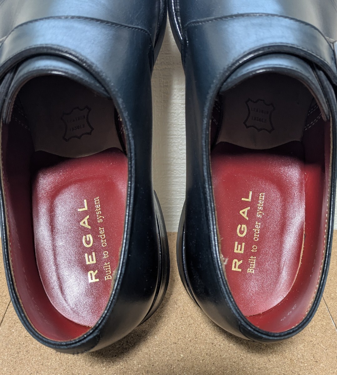 極上 リーガル モンクストラップ／ビルト・トゥ・オーダー物 REGAL 革靴_画像2