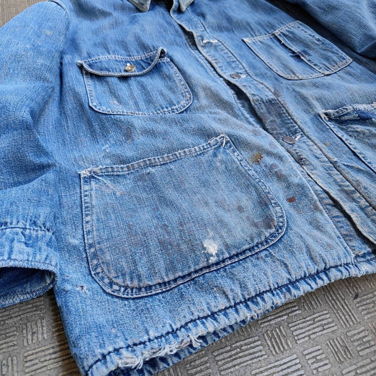 ビンテージ デニム カバーオール 検) 40s 50s 60s payday lee ヘラクレス カーハート bigmac ヘッドライト 大戦 usn sears army us.navy_画像4