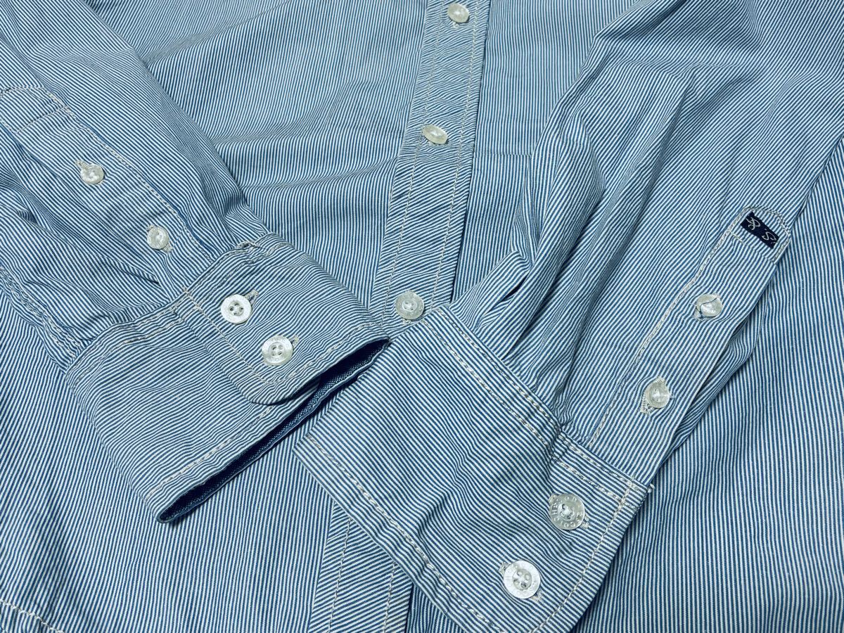 Scotch & Soda スコッチアンドソーダ 長袖ワークシャツ ストライプ　刺繍　エンブレム_画像5