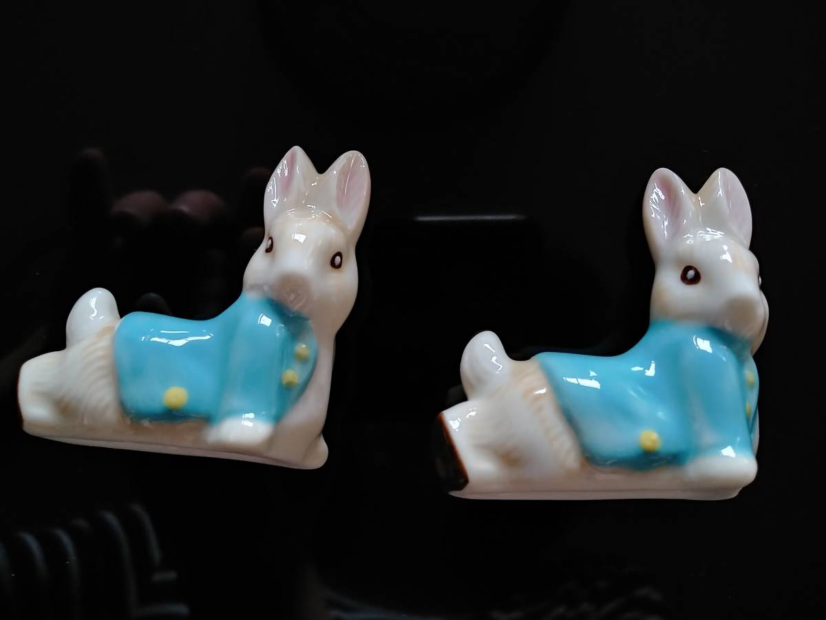 ★ピーターラビット★PETER RABBIT★可愛い♪陶製箸置き2個セット★_画像1