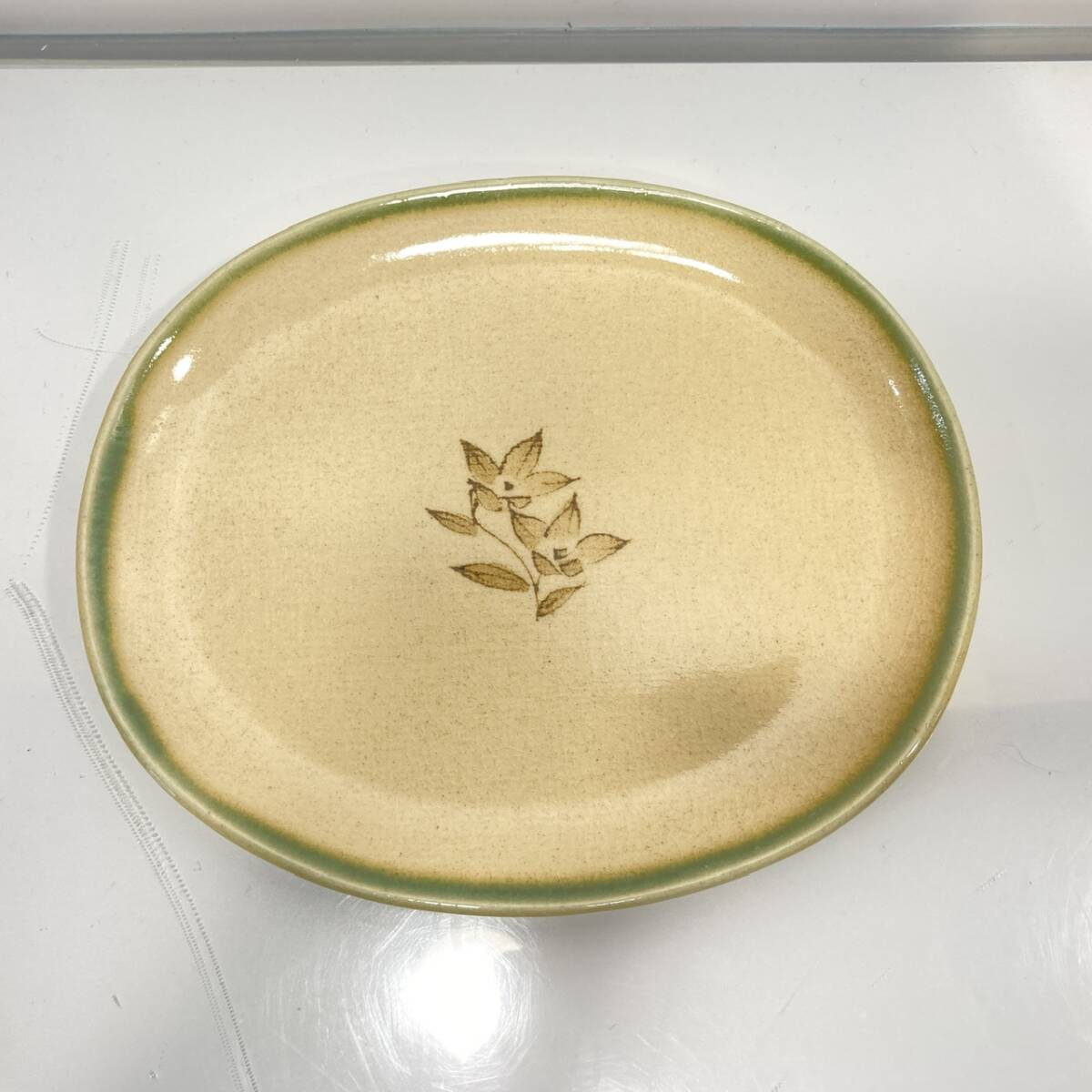 たち吉 黄瀬戸 小判皿５枚セット　[管理No.：S10811_F1_60]_画像2