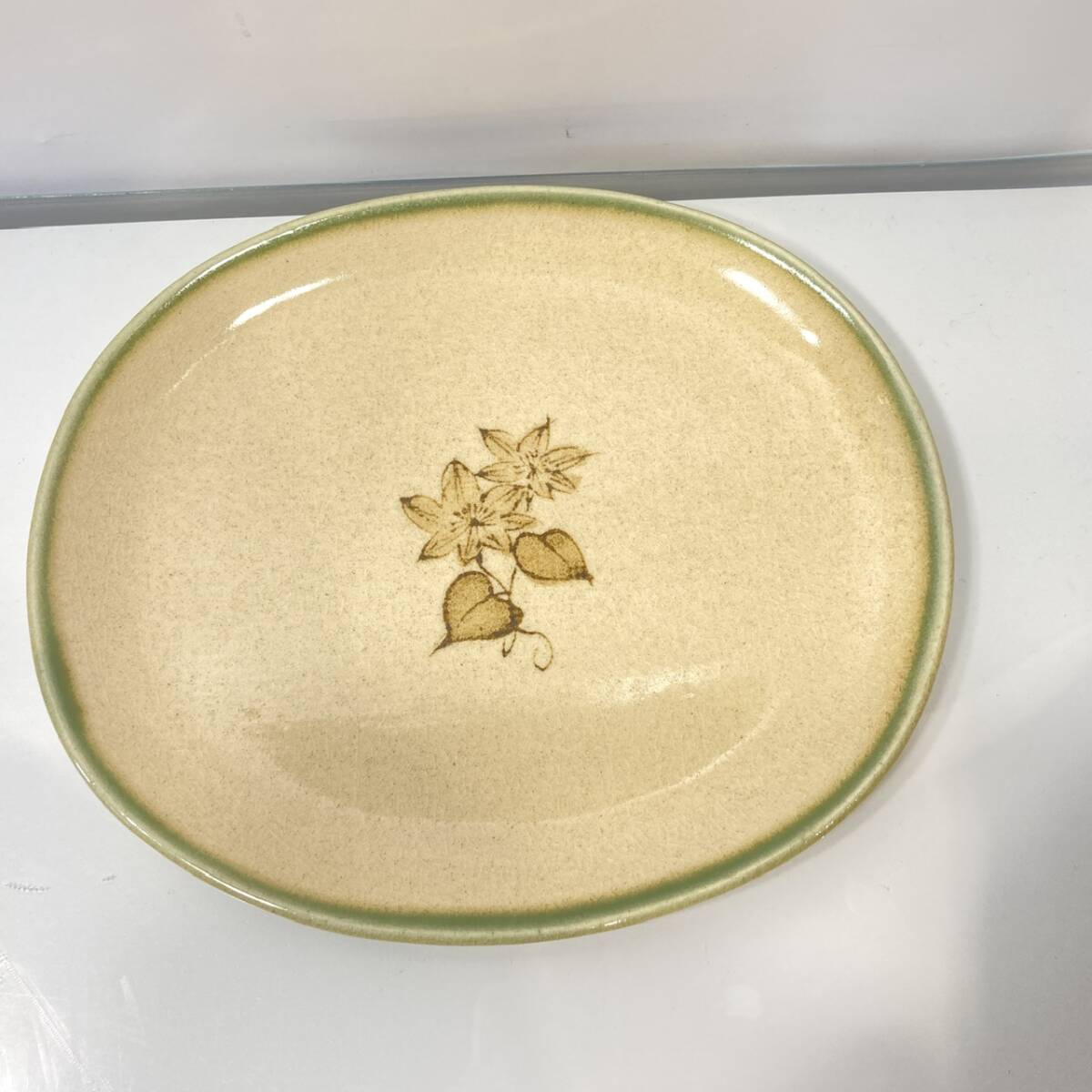 たち吉 黄瀬戸 小判皿５枚セット　[管理No.：S10811_F1_60]_画像3