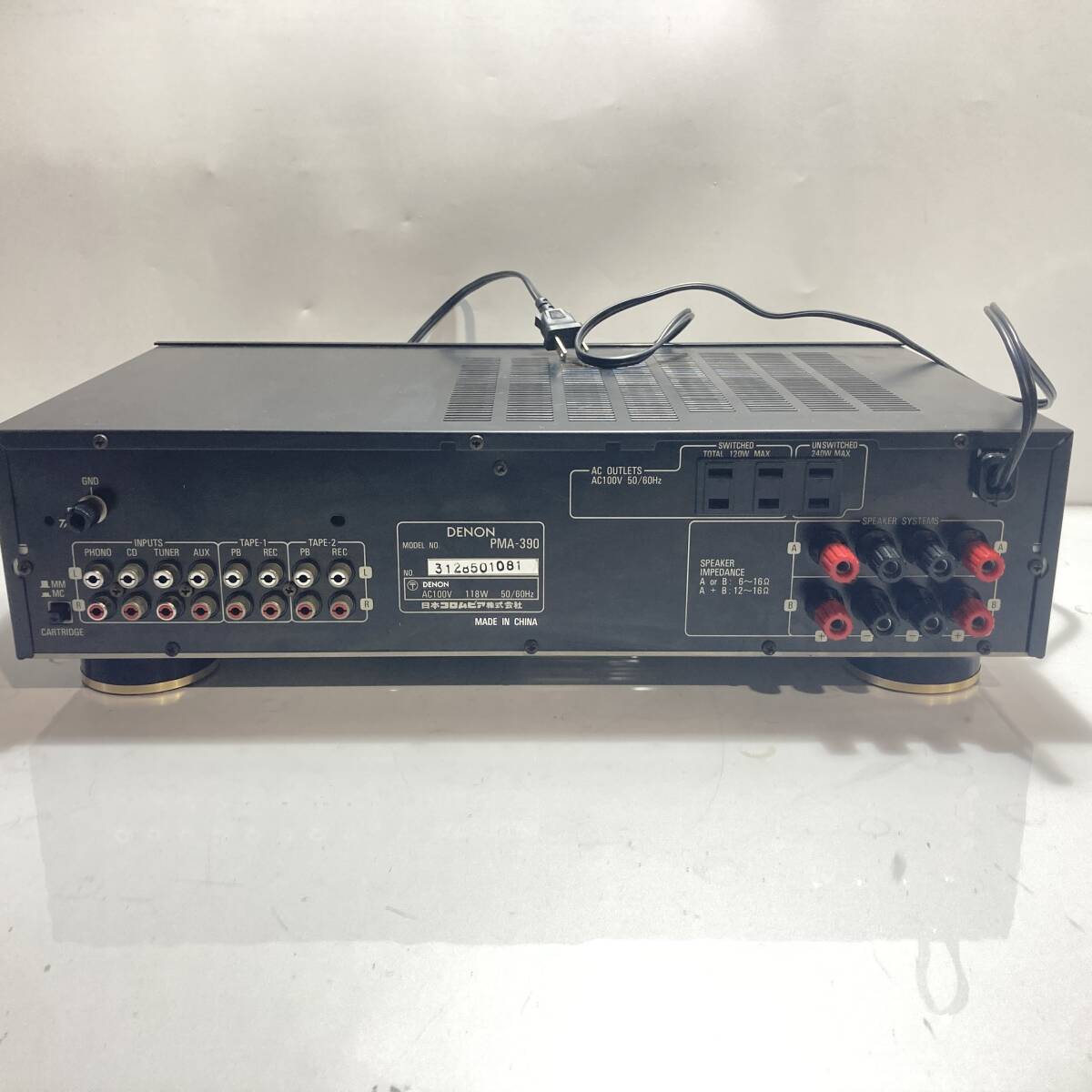 DENON デノン プリメインアンプ PMA-390 ジャンク　[管理No.：S10916_B1_100]_画像5