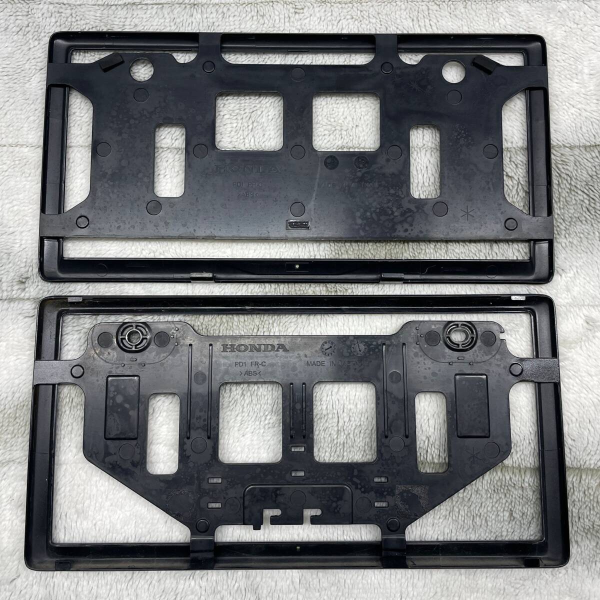 #5342-9 HONDA　ホンダ ブラック　 ナンバーフレーム ナンバープレート　2枚セット　PD1 FR-C / PD1 RR-C_画像4