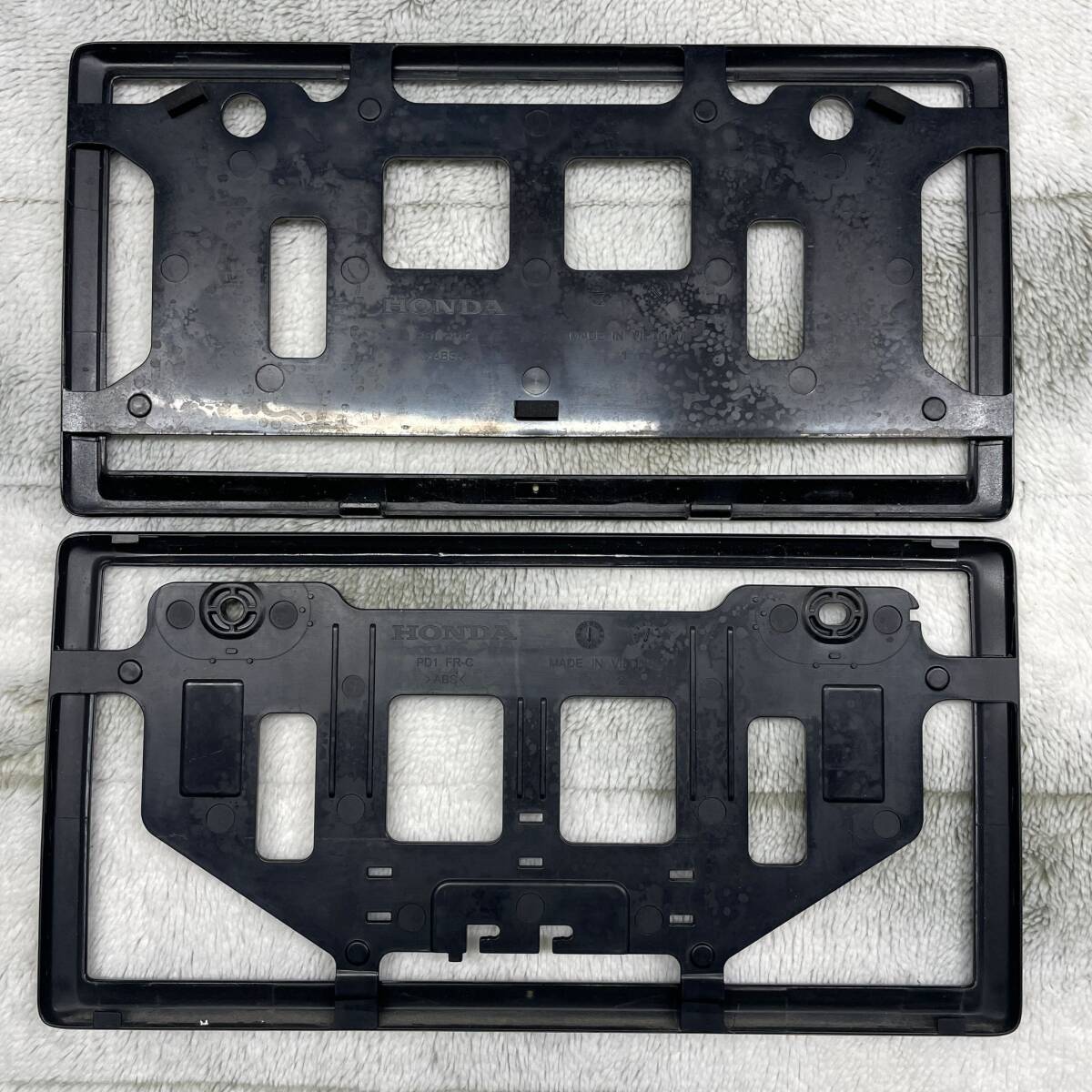 #5343-9 HONDA　ホンダ ブラック　 ナンバーフレーム ナンバープレート　2枚セット　PD1 FR-C / PD1 RR-C_画像4