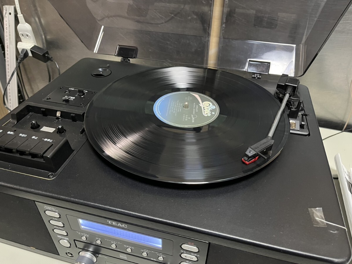  ○ TEAC LP-R550USB ターンテーブル/カセット付き CDレコーダー リモコン取説付属 動作確認済 カセット再生NG 中古品 ③_画像3