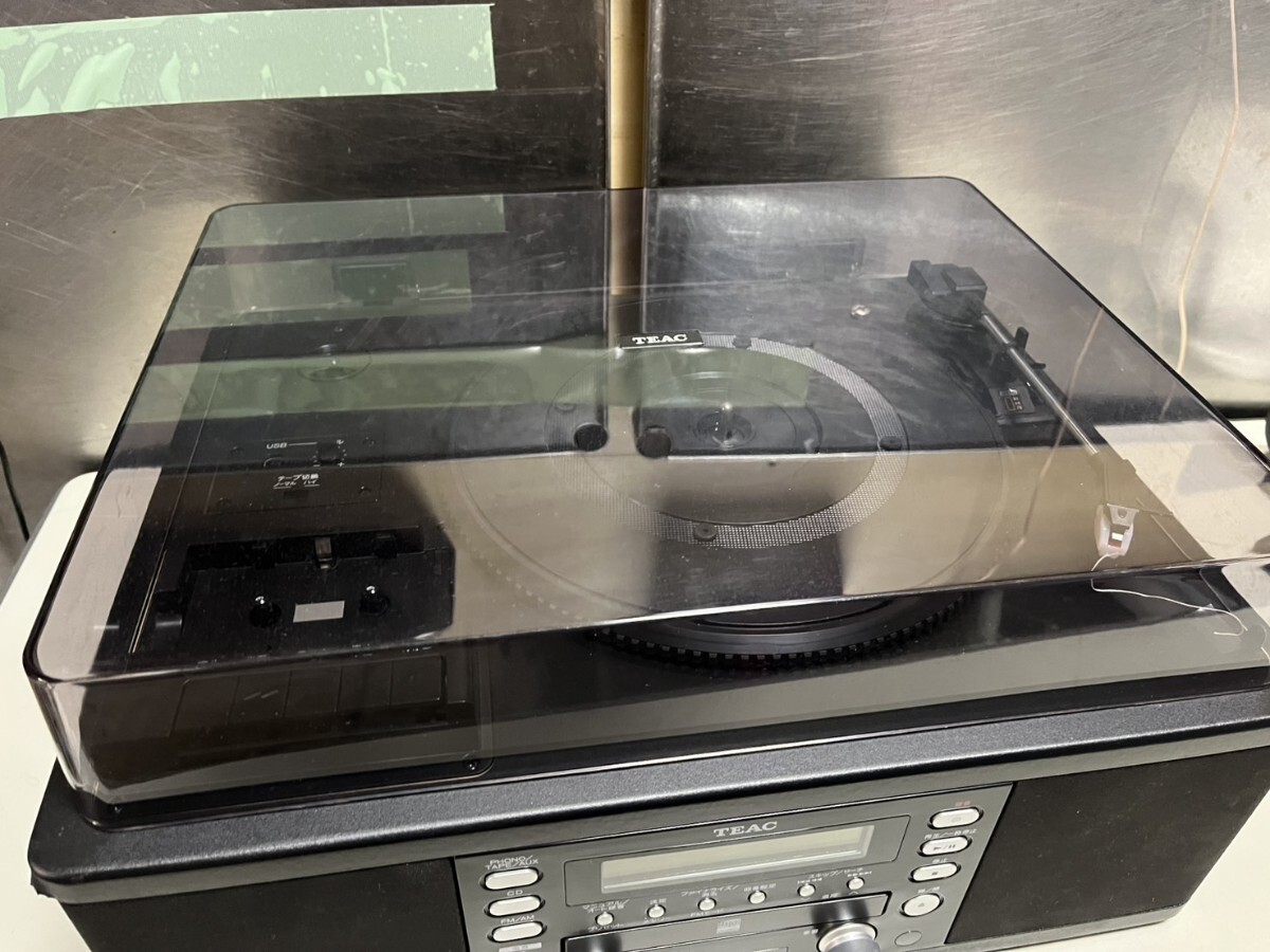  ○ TEAC LP-R550USB ターンテーブル/カセット付き CDレコーダー リモコン取説付属 動作確認済 カセット再生NG 中古品 ③_画像2