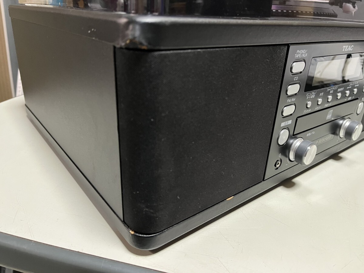  ○ TEAC LP-R550USB ターンテーブル/カセット付き CDレコーダー リモコン取説付属 動作確認済 カセット再生NG 中古品 ③_画像6