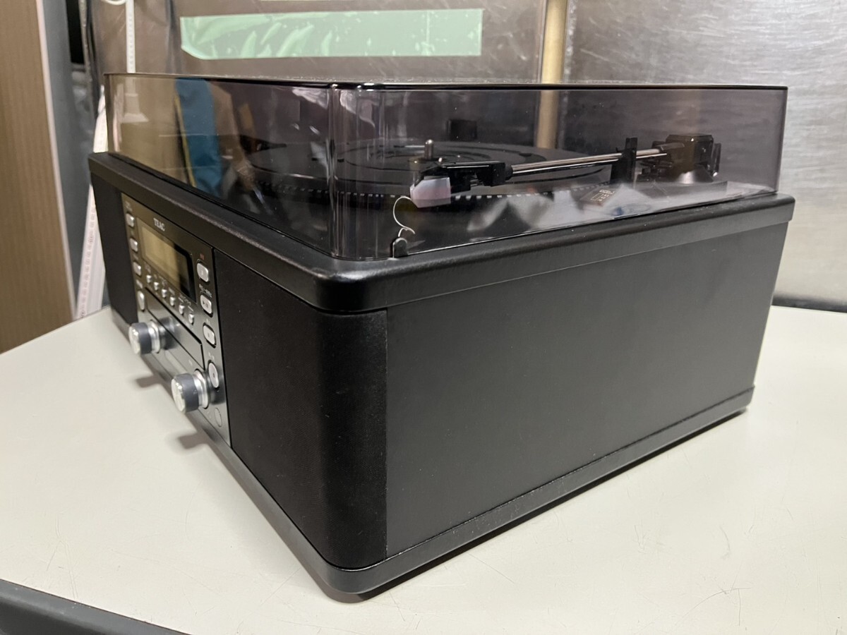  ○ TEAC LP-R550USB ターンテーブル/カセット付き CDレコーダー リモコン取説付属 動作確認済 カセット再生NG 中古品 ③_画像7