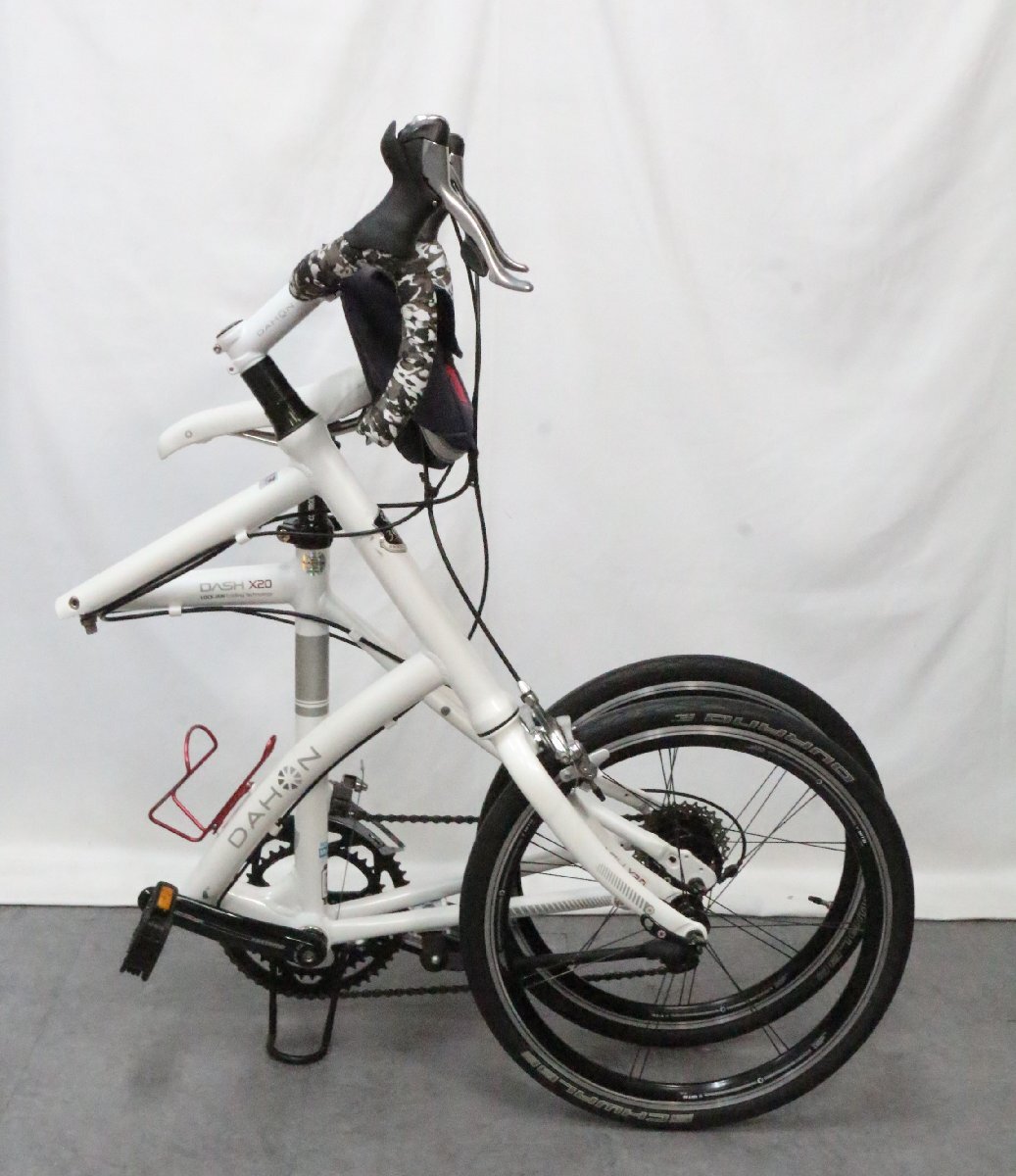 【ト長】 DAHON ダホン DASH X20 折りたたみ自転車 ホワイトカラー コンパクト 折り畳み自転車 20インチ ※家財便発送※ IR773IOC14_画像4
