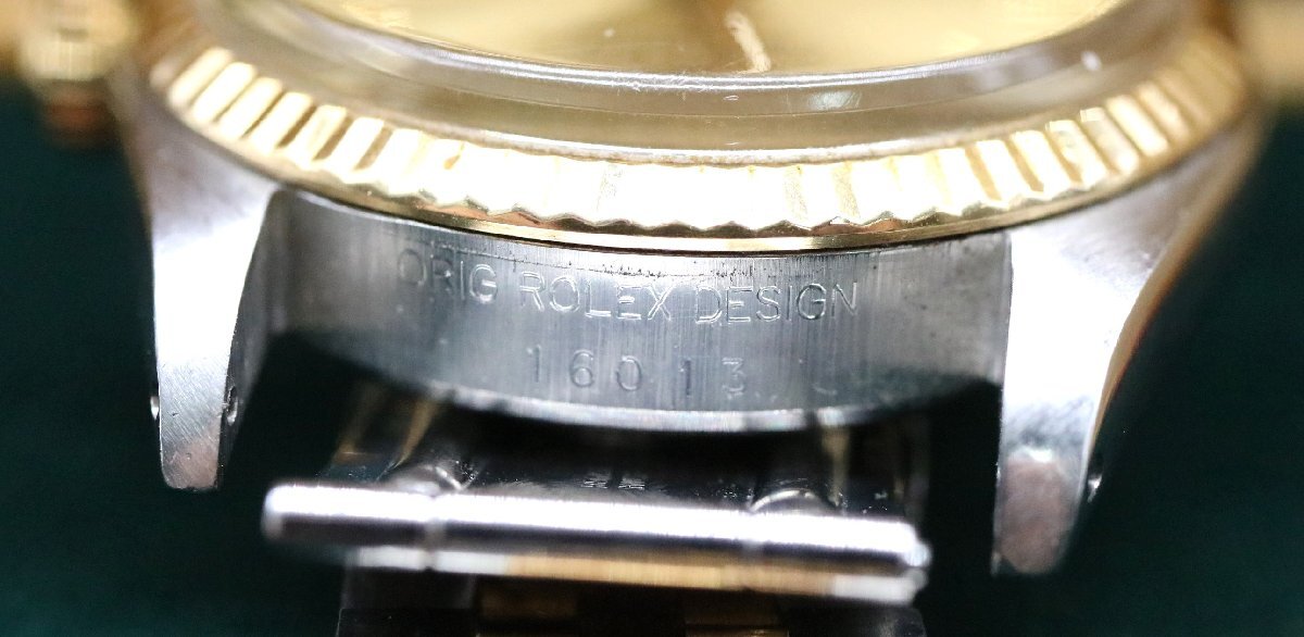 【ト足】ROLEX ロレックス オイスターパーペチュアル デイトジャスト DATEJUST 16013 自動巻き メンズ 腕時計 箱 付属品付き CE781CMM06_画像7