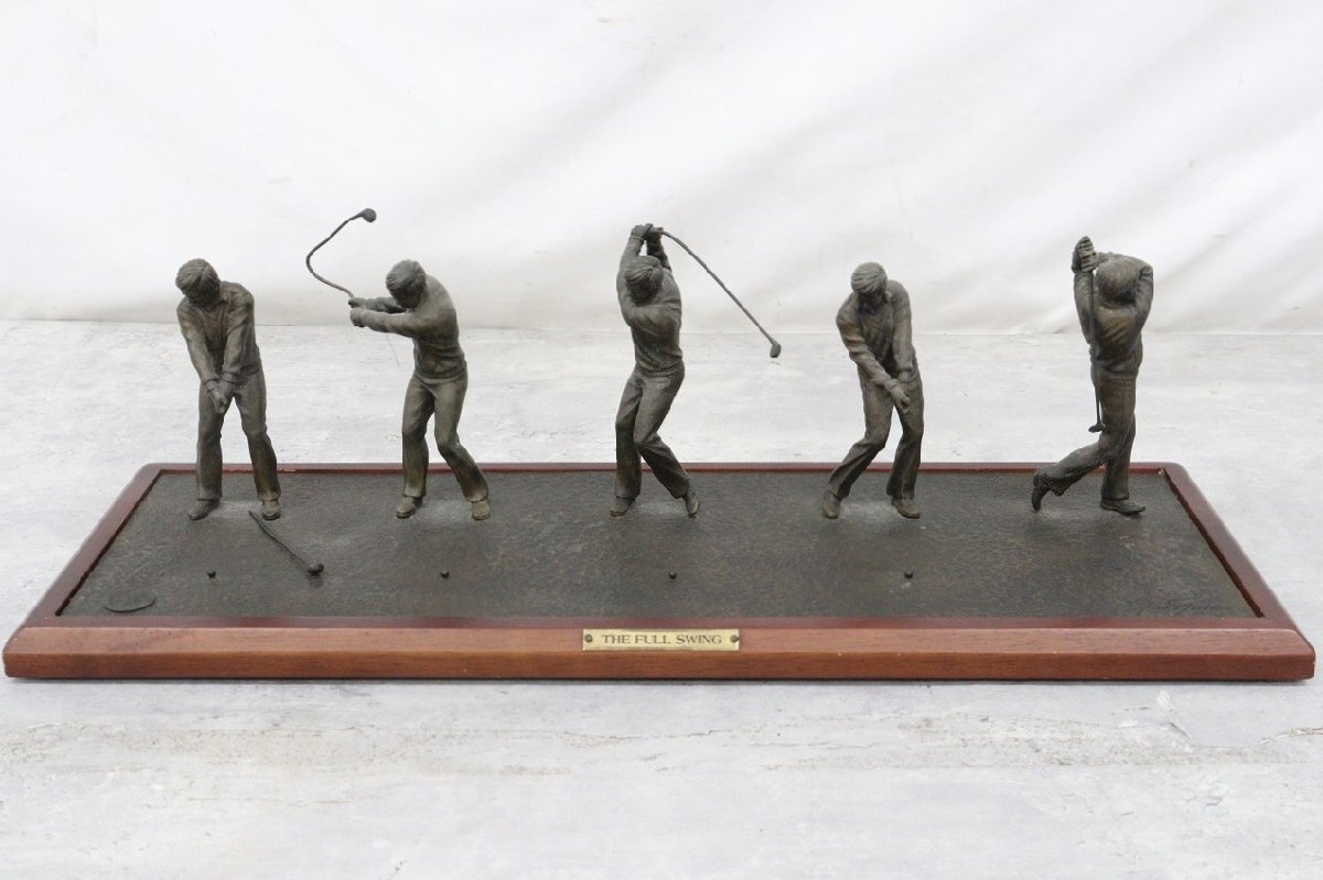 [ line .] Jack nikla незначительный bronze изображение Franklin Mint производства THE FULL SWING Golf swing полный swing Vintage TA388ABY06