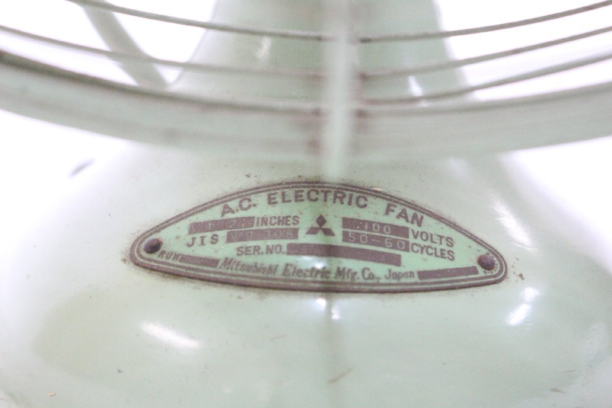 [to камень ]* Showa Retro * работа товар * Mitsubishi MITSUBISHI A.C.ELECTRIC FAN 12 маленький глаз . вентилятор EE127EWH42