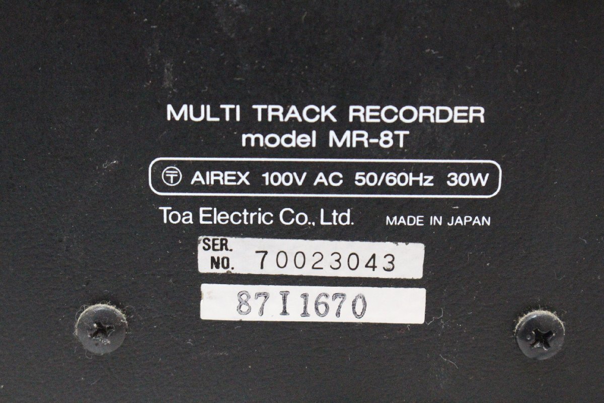 [to камень ] TOA MR-8T многоканальный магнитофон запись система акустическое оборудование аудио электризация подтверждено Junk EA026EWH39