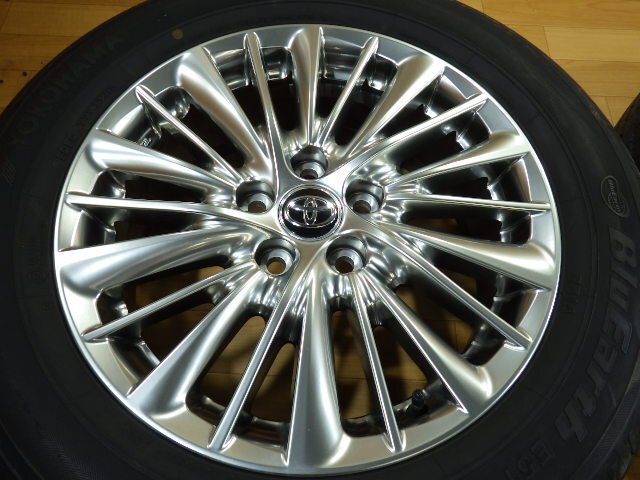 美品! バリ山! トヨタ 30系 アルファード ヴェルファイア 後期 純正 ホイール タイヤ 4本 17インチ 225/60R17 ヨコハマ ブルーアース 前期_画像5