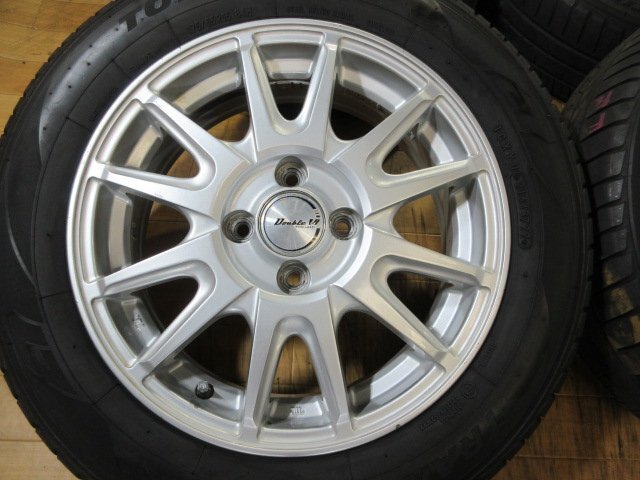 溝有り! アクア ヴィッツ ヤリス キューブ スイフト 他 アルミホイール タイヤ 4本 15インチ 175/65R15 トーヨー トランパスMP7 2022年製造_画像2