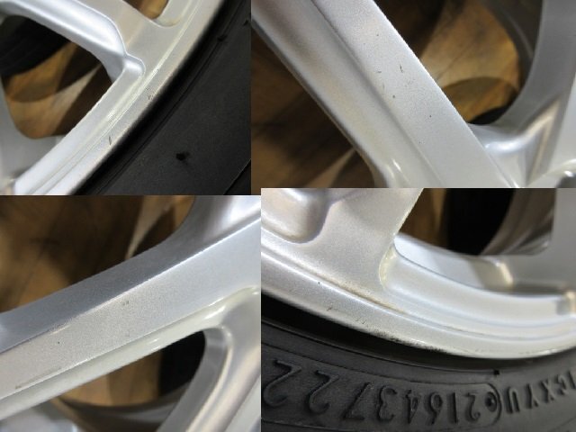 溝有り! アクア ヴィッツ ヤリス キューブ スイフト 他 アルミホイール タイヤ 4本 15インチ 175/65R15 トーヨー トランパスMP7 2022年製造_画像6