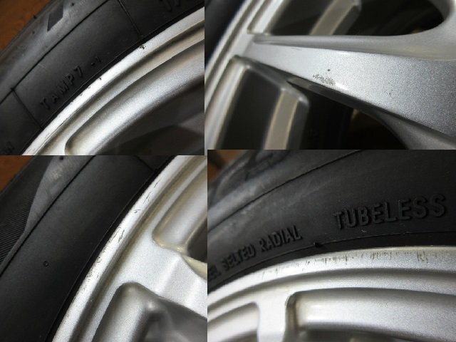 溝有り! アクア ヴィッツ ヤリス キューブ スイフト 他 アルミホイール タイヤ 4本 15インチ 175/65R15 トーヨー トランパスMP7 2022年製造_画像8
