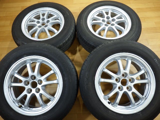 溝十分有り! トヨタ 50系 プリウス 純正 ホイールタイヤ 4本 5H-100 15インチ 6.5J+40 195/65R15 トーヨー NANOENERGY 30系 前期 後期 PHEV_画像3